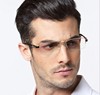 钛眼镜框男半框商务超轻近视，眼镜架大脸眼镜框，防雾防蓝光变色片