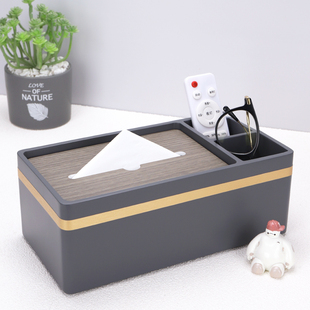 创意树脂纸巾盒欧式餐巾纸，收纳盒家用办公室客厅茶几抽纸盒