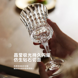 法国cda进口高档红酒杯家用水晶玻璃高脚白葡萄，酒杯高颜值香槟杯