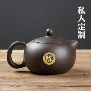 紫砂壶半手工茶壶单人功夫，茶具套装家用大小，容量紫泥西施壶可刻字