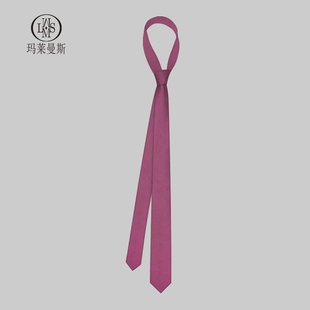 男士领带女学院风韩版细窄西装衬衫装饰休闲潮流时尚紫红色纯色潮