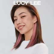 lucylee魔法球挂耳染梦游系列，彩色挑染一片式明星同款仿真假发片