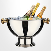 不锈钢大冰桶宴会香槟盆，特大红酒冰粒桶宾至盆酒吧香槟桶冰镇器