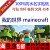 我的世 界 mainecraft 防水姓名贴纸  幼儿园学生卡通名字贴