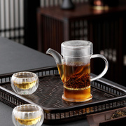 红茶专用茶具玻璃泡茶器 双耳杯 红茶普洱茶花茶茶壶套装