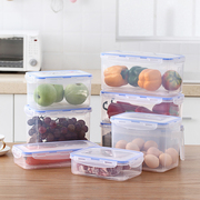 冰箱透明带盖沥水保鲜盒塑料，大容量鱼盒生鲜蔬菜，瓜果收纳冷藏解冻