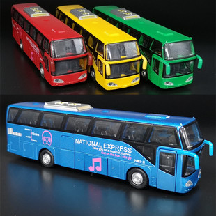5开门合金双层巴士模型仿真旅游大巴车公交车，客车儿童玩具车