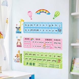 拼音字母表墙贴早教贴纸幼儿园教室环创布置贴画墙面装饰走廊创意