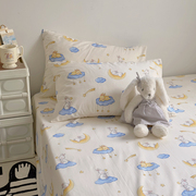 婴幼童纯棉卡通床单 A类全棉斜纹被单睡单学生幼儿园垫套床笠