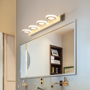 led镜前灯卫生间洗脸盆洗面台浴室，免打孔遥控洗手盆洗漱台镜子灯