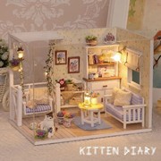 智趣屋diy小屋小猫日记手工，房子拼装模型，玩具送女生闺蜜生日礼物