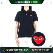 韩国直邮comdegarson (P1T005 海军蓝) 女性领子短袖T恤衫