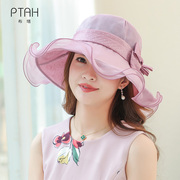 布塔夏季遮阳帽女薄款防晒遮阳太阳帽时尚防紫外线百搭可折叠帽子