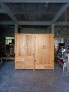 新中式全实木榆木衣柜榫卯结构明清仿古衣柜顶箱柜
