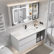 轻奢浴室柜组合卫生间智能，洗手脸盆柜洗漱台一体陶瓷现代简约镜柜