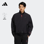 韩美林系列休闲加绒宽松夹克外套男装adidas阿迪达斯轻运动