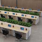 办公桌单人1.2米电脑桌办公室，1.4米简约办公作桌职员单人桌椅组合