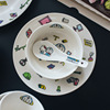 哆啦a梦可爱卡通陶瓷碗创意，饭碗家用碗日式儿童餐具套装勺子汤碗