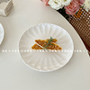 兔七月韩风日式陶瓷盘子菊花纹甜品盘点心水果餐具意面牛排平盘