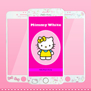 福利款Hello Kitty iPhone7全屏覆盖钢化玻璃膜苹果7plus手机彩膜