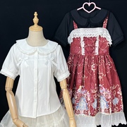 原创夏季短袖娃娃，领洛丽塔内搭衬衫，jk上衣甜美可爱lolita