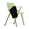 培训椅写字板联排扣四脚，塑料可层叠洽谈会议，椅子带折叠桌板新闻椅