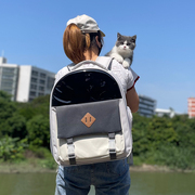 猫包外出便携双肩猫，包包透气夏咪背包，宠物书包大容量帆布携带