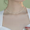 钟楚曦同款天然珍珠项链女14K包金复古高级感气质法式锁骨链叠戴