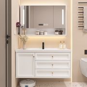 实木浴室柜组合轻奢智能现代简约落地式卫生间小户型洗脸池洗手盆