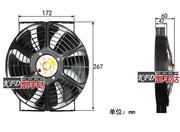 双轴承10寸汽车空调冷凝散热器风扇水箱电子扇12V24V改装铁架框网