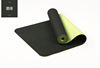 tpe双色瑜伽垫6mm加长健身垫子，环保无味防滑tpe瑜伽垫仰卧起