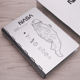 NASA工作会议笔记金属阳极太空氧化铝活页精美笔记本记事本礼盒装