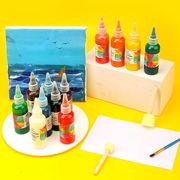颜料儿童幼儿园可水洗水s粉水彩颜料手指画画套装涂色美术生专用1
