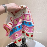 韩版女童2022女宝宝可爱毛衣，马甲背心网红时髦洋气秋天线衫