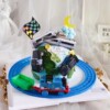 托马斯蛋糕装饰摆件复兴号，和谐号列车电动轨道，小火车儿童生日插件