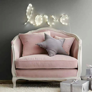 欧式美式布艺实木单人组合沙发法式新古典时尚休闲公主沙发椅
