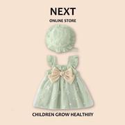 英国NEXT夏季0-2岁女童公主裙纯棉女宝宝周岁礼服婴儿汉服连衣裙1