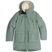 outdoorresearch冲锋衣女款，stormcraft浅绿色加厚中长款风衣外套