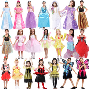 万圣节儿童服装女童，cosplay派对白雪公主裙演出服，冰雪奇缘艾莎安