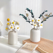 干花束ins风摆件永生花，客厅桌面装饰品，入户玄关家居好物白色花瓶