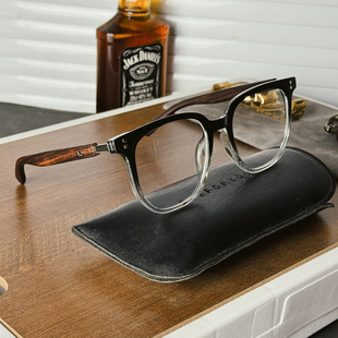 TR90复古原木色大方框眼镜框男可配近视板材木纹质镜腿眼镜架女
