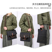男士款上班通勤手提包，帆布大容量单肩斜挎背多功能邮差袋子英伦风
