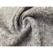 入冬单品 进口烟灰色柔软抗皱针织羊毛全毛大衣呢时装面料  大衣