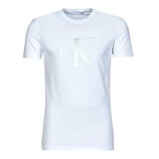 Calvin Klein/凯文克莱男装T恤潮牌修身圆领全棉短袖白色夏季2023