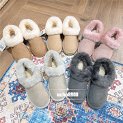 澳洲tarramarra羊皮毛一体保暖舒适一脚蹬家居，鞋低帮雪地靴ta2008