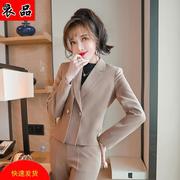 小个子短款西装外套女春秋2022休闲网红减龄炸街职业西服套装