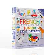 英文原版French for Everyone Junior 5 Words a Day每个人的法语初级班每天5个单词 DK出版儿童课外拓展阅读读物 进口教材练习册