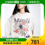 韩国直邮Mardi Mercredi卫衣女款圆领长袖个性花朵印花图案舒适