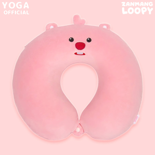 正版Loopy小海狸记忆棉U型枕护颈枕可爱少女心卡通露比旅行飞机枕