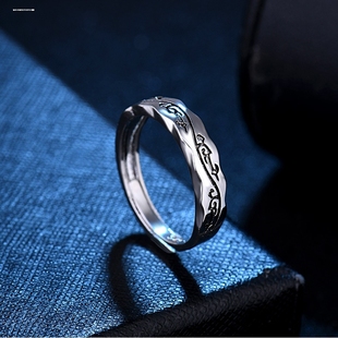 个性龙纹戒指男士霸气韩版钛钢食指环单身潮男学生戒指尾戒子饰品